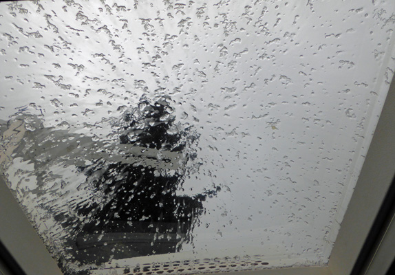 Sleet on skylight