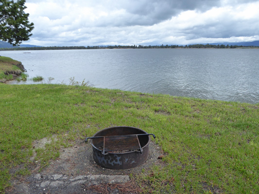 Fire circle Lake Cascade