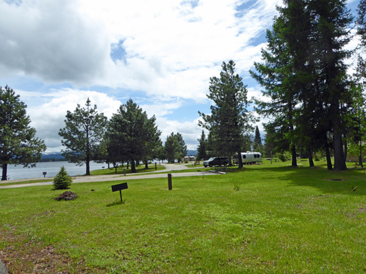 Grassy area Huckleberry Campground