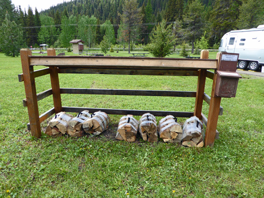 wood bin Huckleberry Campground