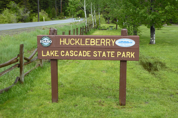 Huckleberry Campground sign