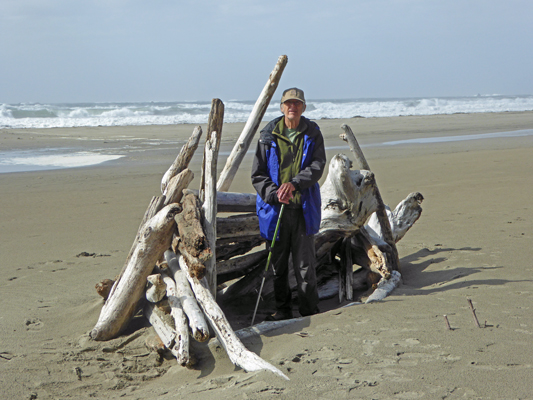 Walter Cooke driftwood fort Cape Blanco