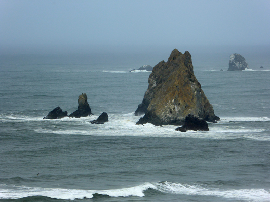 Surf on Gull Rock--side view