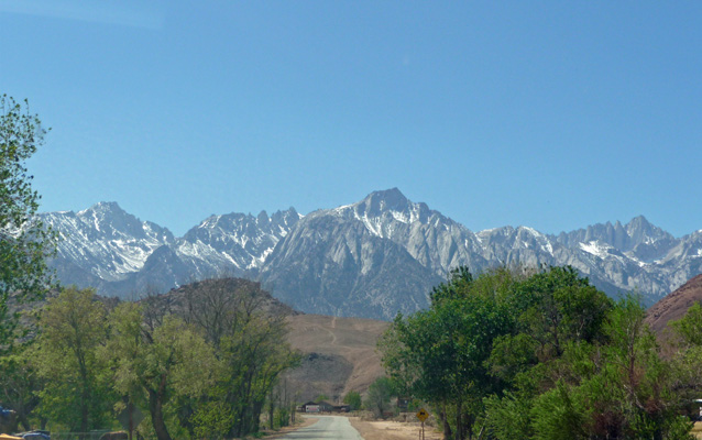 View from Whitney Portal Rd Lone Pine CA
