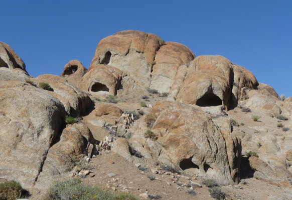 Holes in wall Alabama Hills Lone Pine CA