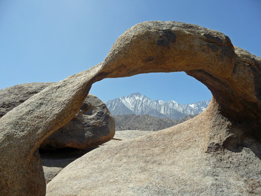 Mobius Arch with Mt Whitney Alabama Hills CA