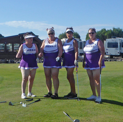 Cheerleader golfers