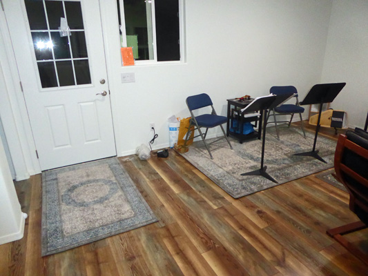 Music area with carpets