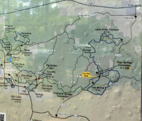 Los Burros Trail map