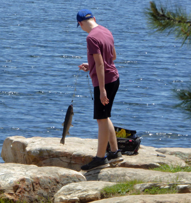 Fisherman with fish