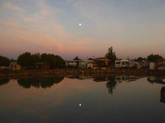 Moonrise at sunset