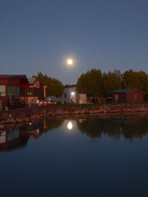 Full moon reflected