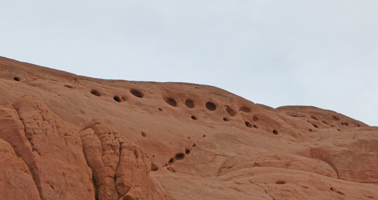 Holes near Shakespeare's Arch