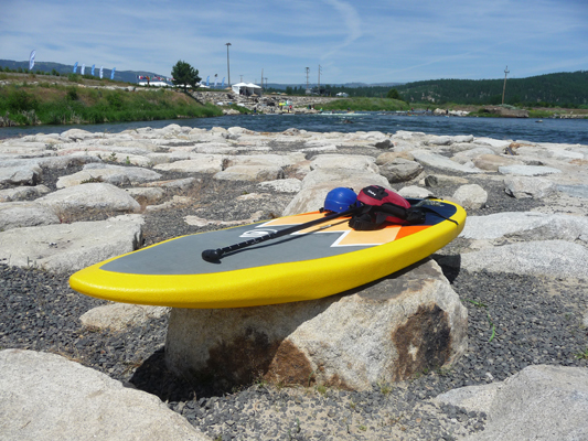 Stand up board and gear Kellys whitewater park ID