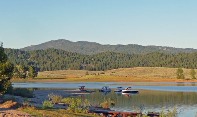 Boats moored in inlet Sugarloaf Campground