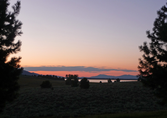 Sunset Sugarloaf campground Lake Cascade