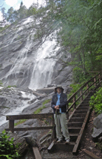 Walter Cooke at Bridal Veil Falls on Lake Serene Trail