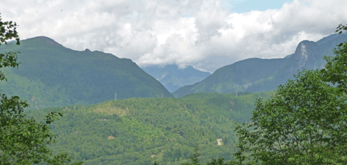 Skykomish Valley view from Bridal Veil Falls trail near Index WA