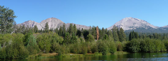 Panorama from Manzanita Lake Lassen Volcanic National Park