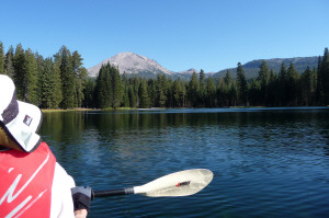 Walter and his paddle Manzanita Lake Lassen Volcanic National Park