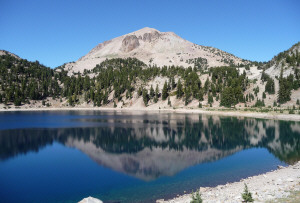 Lake Helen with Lassen reflected in it Lassen Volcanic National Park