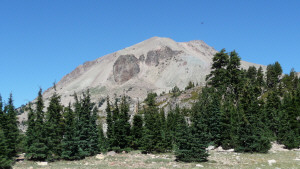 Mt Lassen from Bumpus Hell trail Lassen Volcanic National Park