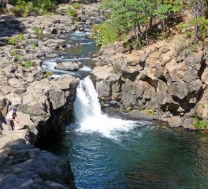 Lower McCloud Falls south of Mt Shasta