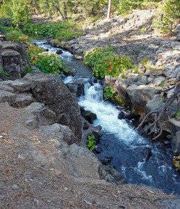 Upper McCloud Falls south of Mt Shasta CA