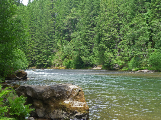Lewis River at Lower Falls campground