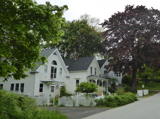 Houses along Camden Harbor ME