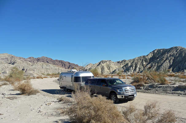 Truck and Airstream Painted Canyon Mecca Canyon