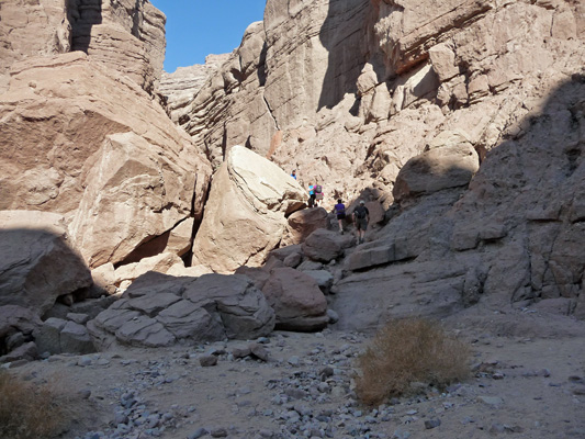 Entrance to Ladder Canyon trail Painted Canyon Mecca Hills