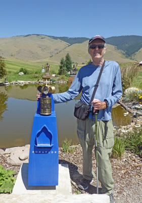 Walter Cooke and prayer wheel