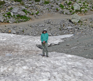 Walter Cooke in the snow at Artist's Point Mt. Baker WA