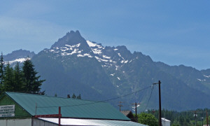 View looking south from town of Darrington, WA