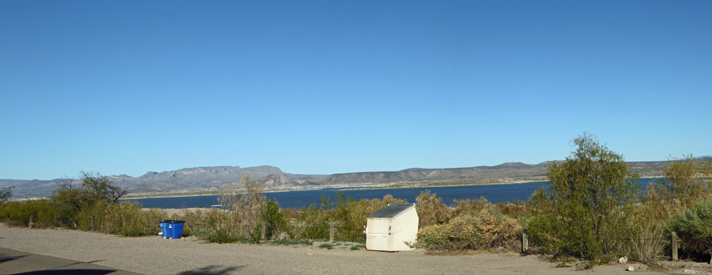 Elephant Butte Lake SP campsite view