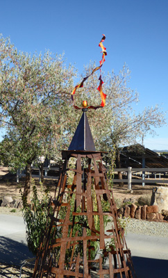 Pyramid sculpture Santa Fe Skies RV