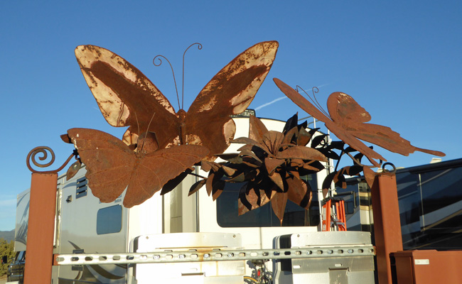 Butterflies sculpture Santa Fe Skies RV