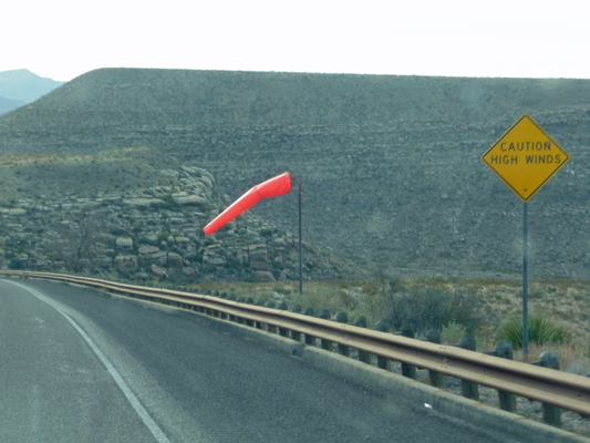 Windsock on highway