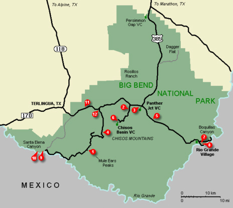 Big Bend NP map