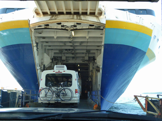 Loading ferry to Newfoundland