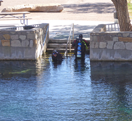 Scuba divers Blue Hole Santa Rosa NM