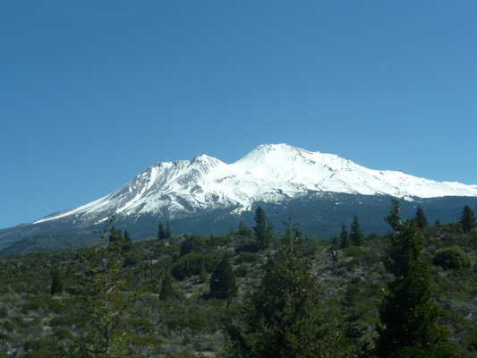 Mt Shasta from I-5 near Redding