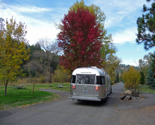 Genevieve Airstream leaving Hilgard Junction SP