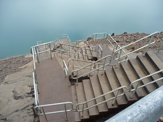 Lost Creek Lake stairs down to lake