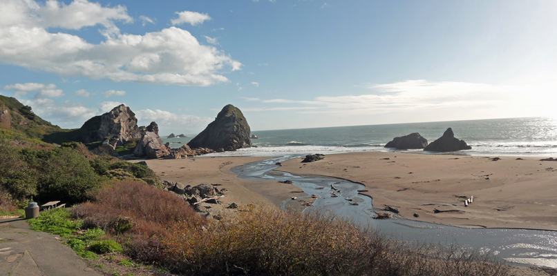 Harris Beach Day Use southward view