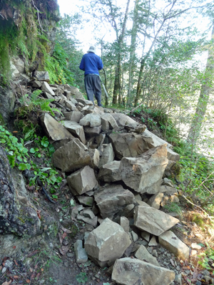 Rockfall Riverview Trail Loeb SP