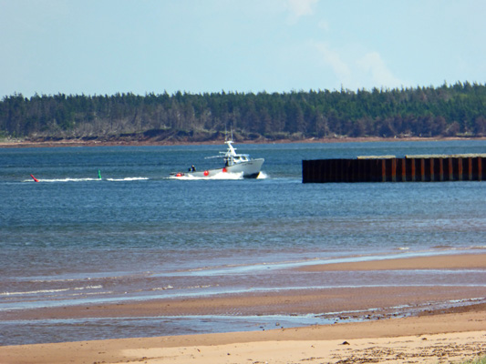 North Rustico Beach boats PEI