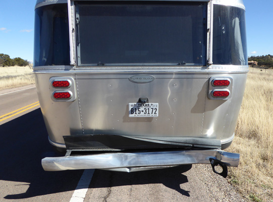 Genevieve Airstream smashed bumper