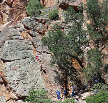 Rock climbers Pinnacles NP